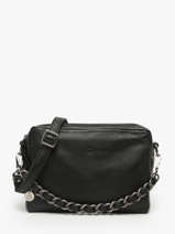 Cross Body Tas Vintage Leder Mila louise Zwart vintage 23673LC
